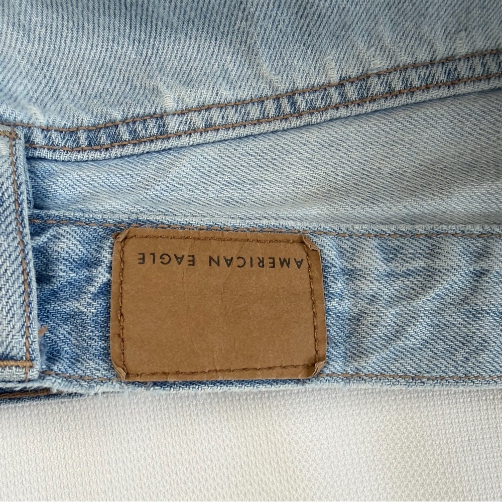 American Eagle Outfitters Light Blue Distressed Wide Leg Skater Jeans size 2 reg - Picture 11 of 11